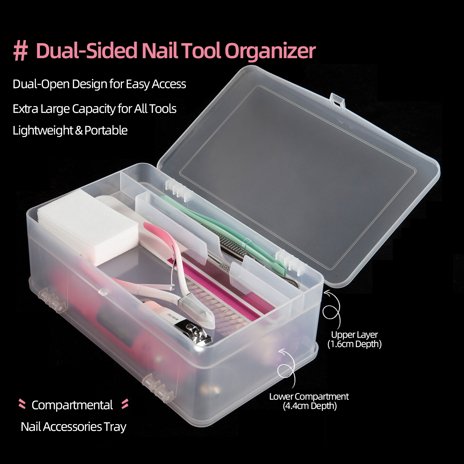 Nail Art Sch - Caja de almacenamiento de Pp de