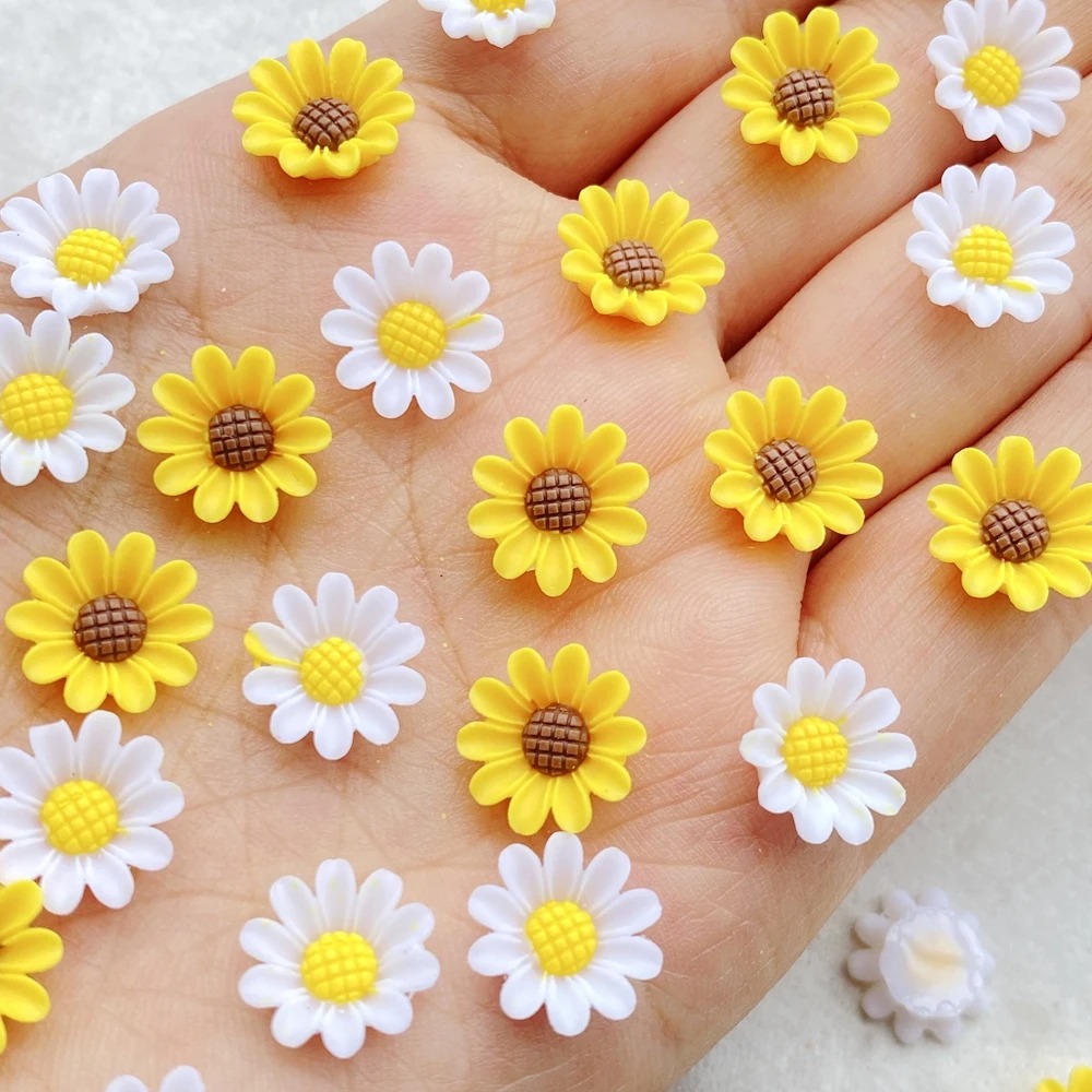 Nail Art Wedding - 10 Uds. De gemas de flores