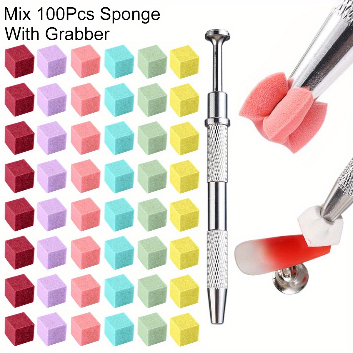 Nail Art Sch - Juego de esponjas cuadradas para decoración
