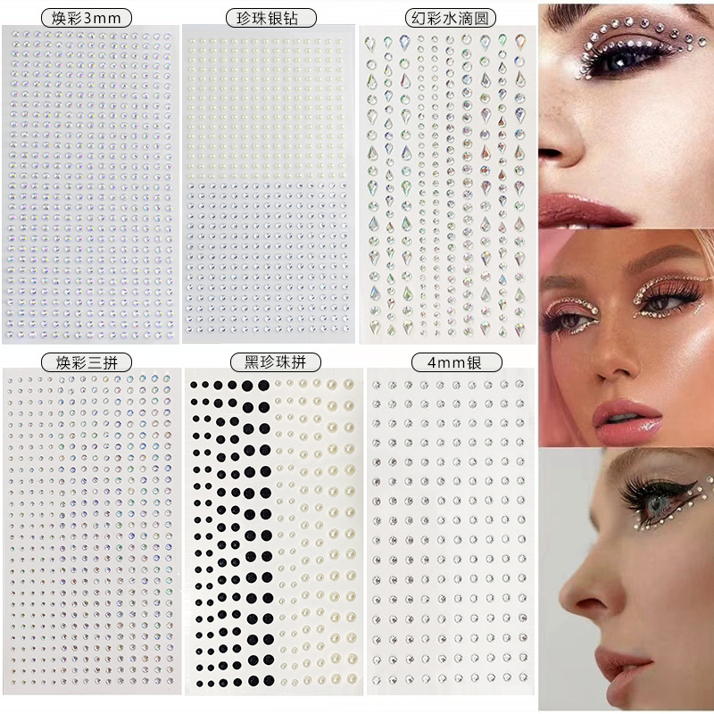 Nail Art Nail Art - Diamantes de imitación blancos, 2mm, 3mm,