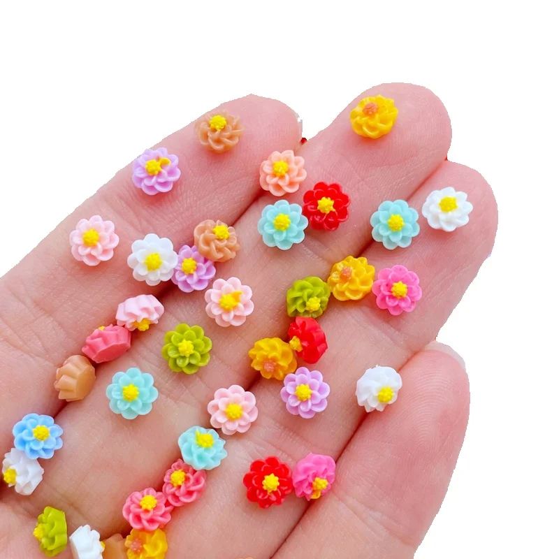 Nail Art Wedding - 100 Piezas de Resina, Mini Flores