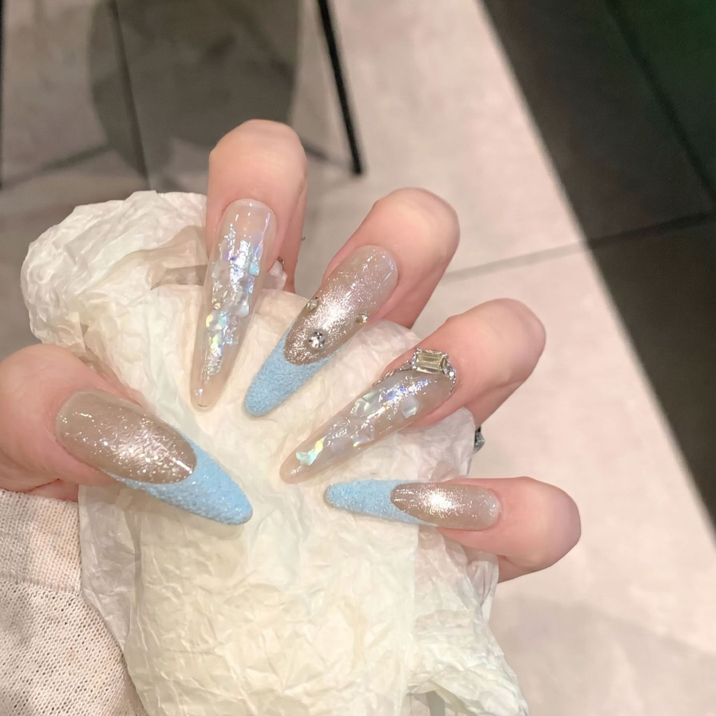 Presione en las uñas 10 Uds. M - Nail Art Wedding reseña y precio