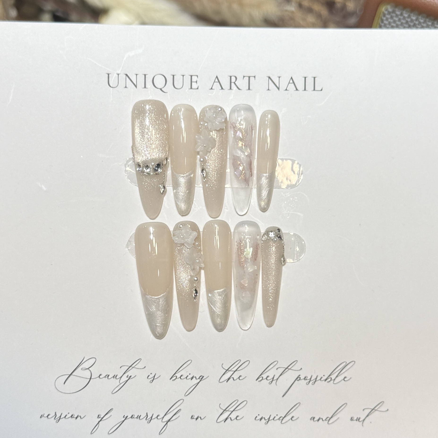 Presione en las uñas 10 Uds. M - Nail Art Wedding reseña y precio