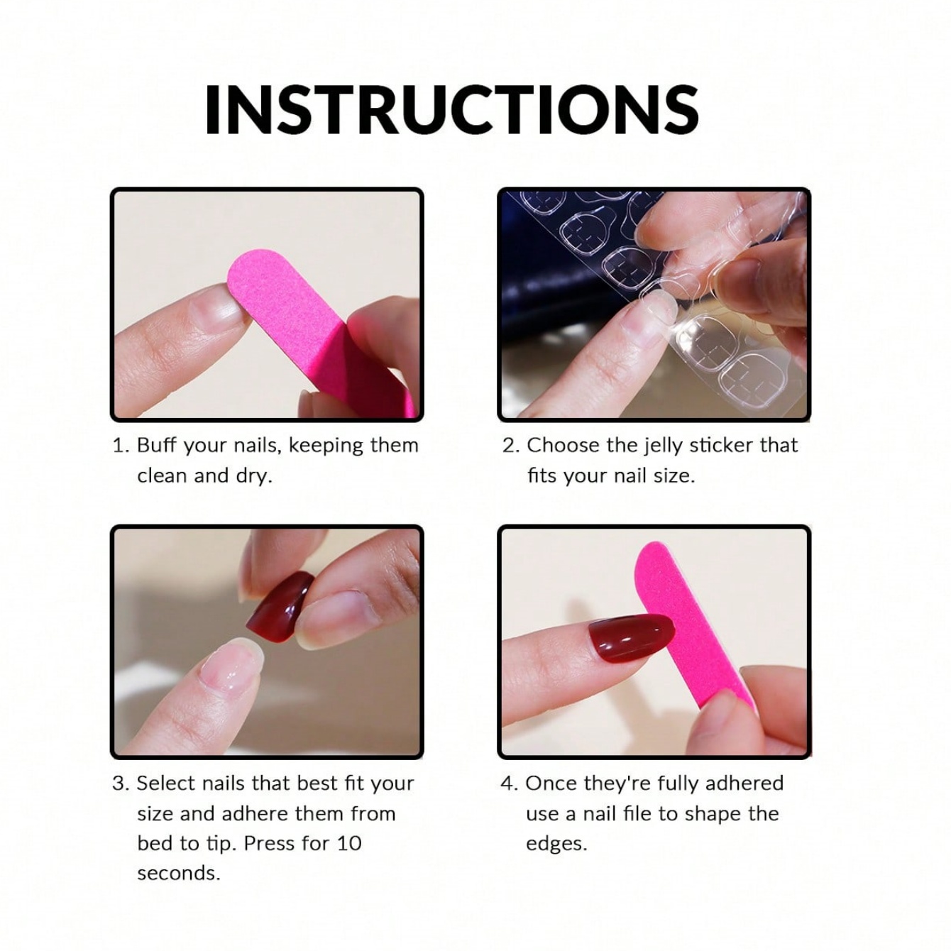 10 Piezas de Uñas Postizas Lar - Nail Art Wedding reseña y precio